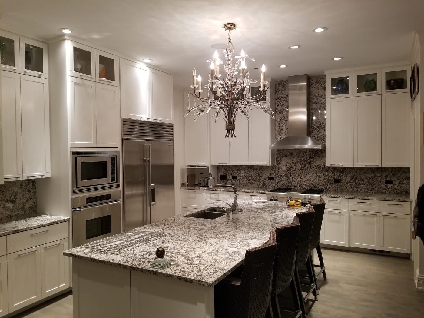 After - Cherry Wood Kitchen Cabinets - Cabinet Painting by Z&Z Painting